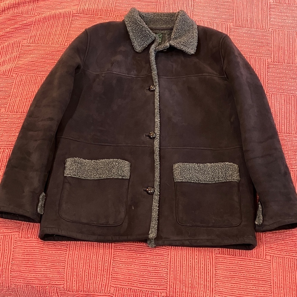 Ralph Lauren men’s medium Black Gray Sherpa Jacket